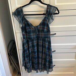 Blue Plaid Dress